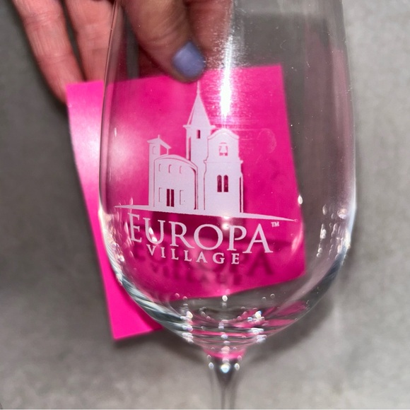 Europa Village 4 set wine glasses stemless thumb divot & tall - Picture 8 of 9